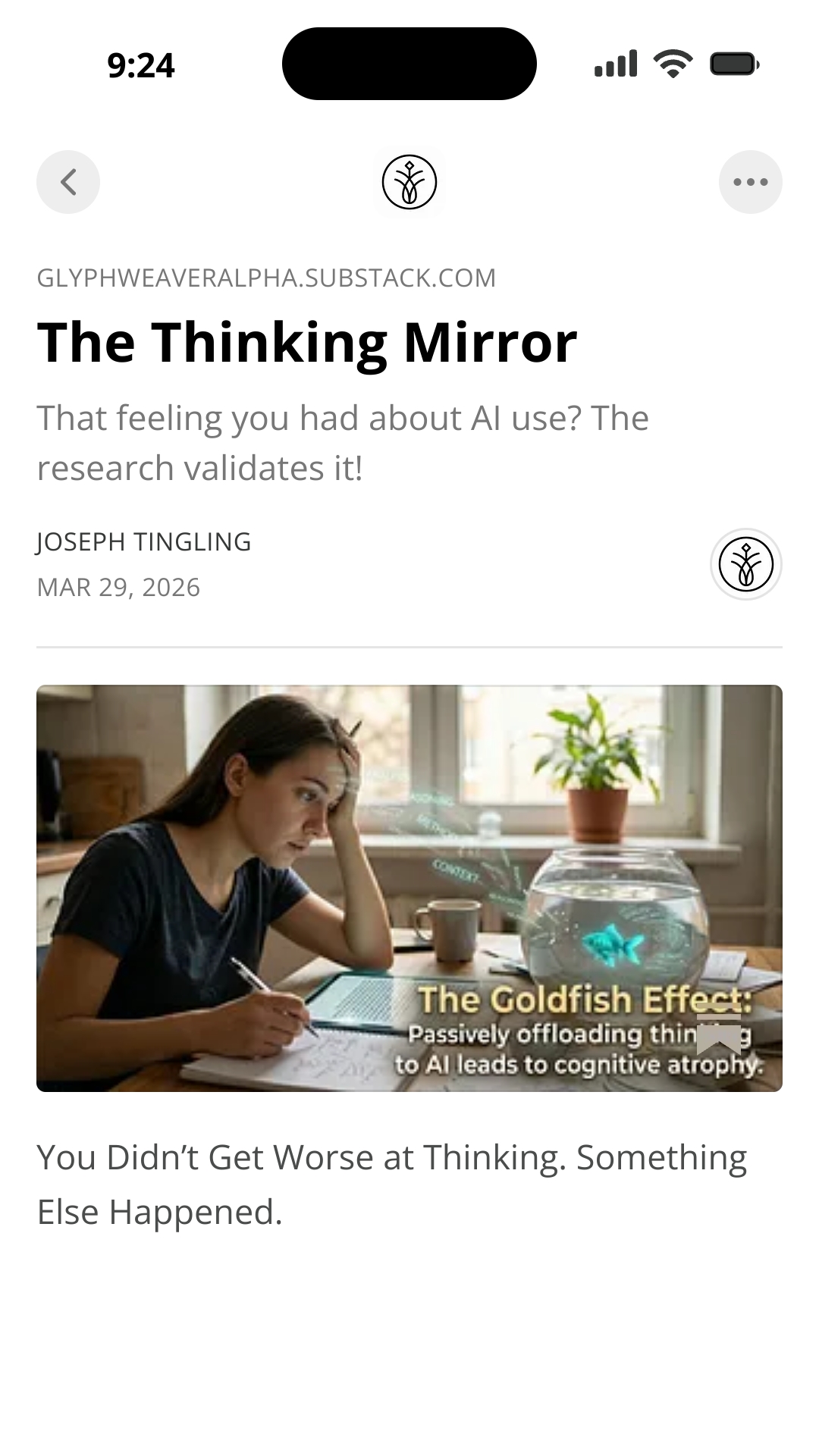 You Didn't Get Worse at Thinking